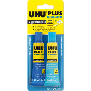 UHU Komponentenkleber SCHNELLFEST 35g Tube Binder Tube Härter