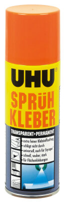 UHU SPRÜHKLEBER permanent + transparent 200ml Dose