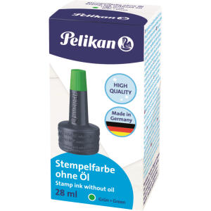 Pelikan Stempelfarbe o.Öl grün 4 K 28 ml Verstreicherflasche