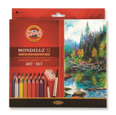 KOH Aquarell Künstlerfarbstifte 72er Set + Spitzer u Pinsel