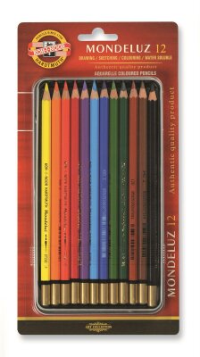 KOH Buntstifte Aquarell Mondeluz 12er Metalletui