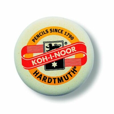 KOH Radiergummi rund D = 41 mm weiß mit Aufdruck