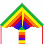 Ecoline Kinderdrachen Simple Flyer Rainbow 85cm