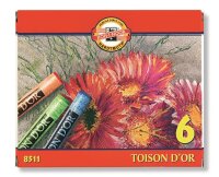KOH Kreide Schul-Pastellkreide Softpastelle, im 6er Pack