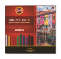 KOH Pastellkreide eckig Soft 24er Pack für...