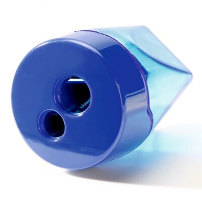 Dahle Doppel-Dosenspitzer aus Kunststoff für Stifte von 8 bis 10,5 mm, blau