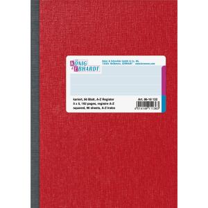K&E Kladde A6 kariert 96 Blatt Register 8618132
