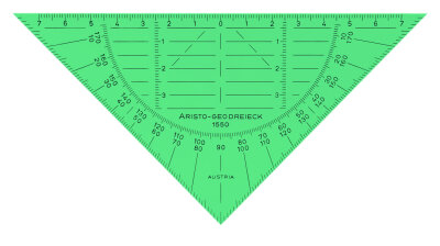 Aristo Geodreieck 16 cm grün-transp., biegsam, ohne Facette