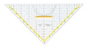 Aristo TZ-Dreieck 32,5 cm mit Holzgriff,Facette an Hypotenuse