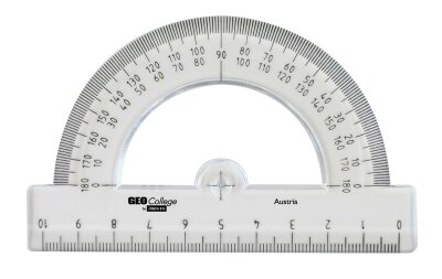Aristo College Halbkreiswinkel 180 Grad Steg mit 10 cm, Skala 0-180 Grad