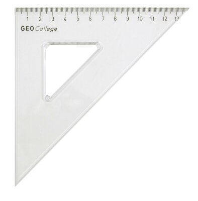 Aristo College Dreieck 45 Grad Hyp.20cm, transparent, Teilung 14cm