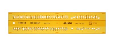 Aristo Schriftschablone gerade 3.5 mm ISO 3098-1/DIN 6776 H-Profil, Typ B