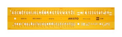 Aristo Schriftschablone gerade 5 mm ISO 3098-1/DIN 6776 H-Profil, Typ B
