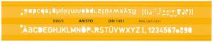 Aristo Schriftschablone gerade 5.0 mm DIN-1451/4, H-Profil, Mittelschrift