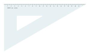 Aristo Dreieck 60 Grad ohne Facette Hypotenuse 26.2 cm, Teilung 22.6 cm