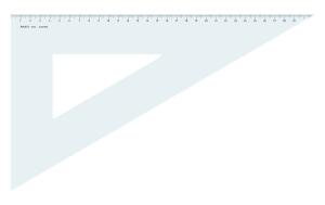 Aristo Dreieck 60 Grad ohne Facette Hypotenuse 36 cm, Teilung 31.1 cm
