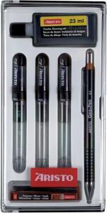 Aristo Tuschefüller mg1 College 3er-Set 6-teilig, Stärken 0.1/ 0.2/ 0.3 mm
