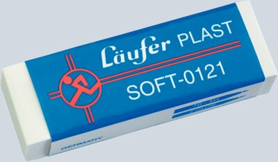 Radierer Läufer Plast Soft 0121 65x21x12 mm, Kunststoff