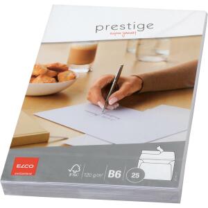 Briefumschlag B6 HK o.Fe. weiß ELCO 7039612 Offs. 120g  25St Prestige