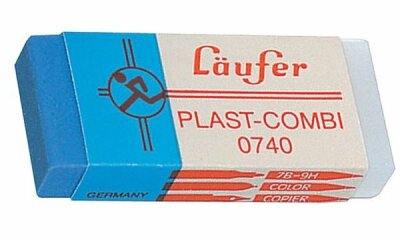 Radierer Läufer Plast-Combi 0720 65x21x12 mm, Kunststoff