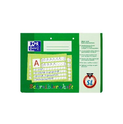 OXFORD Schule Schreiblernheft A4 quer, 16 Blatt, Lineatur SL, Optik Paper®, 2fach gelocht