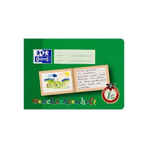 OXFORD Schule Geschichtenheft A5 quer, 16 Blatt, Lineatur 1G