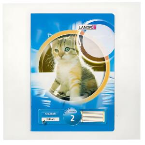 Schulheft A4, 32 Blatt, 80 g/m², Lineatur 2 für alle Ausgangsschriften