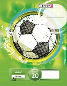 LANDRÉ Schulheft A4, 32 Blatt, 80 g/m², Lineatur 20 (blanko)