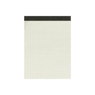 LANDRÉ Notizblock "Recycling" ohne Deckblatt, A6, perforiert und gefälzelt, 50 Blatt, 60 g/m², Lineatur 22 (kariert)