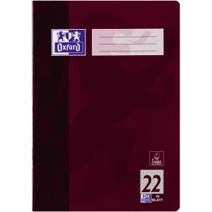 OXFORD Schule Schulheft A4, 16 Blatt, Lineatur 22 (kariert), Optik Paper®
