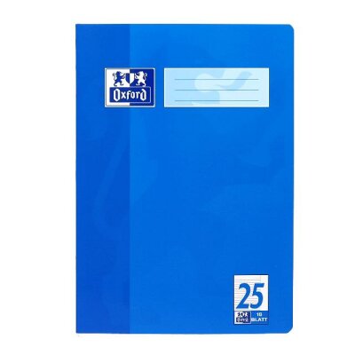 OXFORD Schule Schulheft A4, 16 Blatt, Lineatur 25 (liniert mit Rand rechts), Optik Paper®