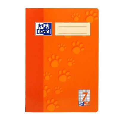 OXFORD Schule Schulheft A4, 32 Blatt, Lineatur 7 (kariert 7 mm), Optik Paper®