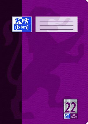 OXFORD Schule Schulheft A4, 32 Blatt, Lineatur 22 (kariert), Optik Paper®