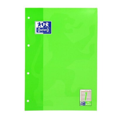 OXFORD Schule Arbeitsblätterblock A4, 50 Blatt, Lineatur 1, Optik Paper®, 4fach gelocht
