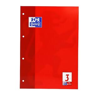 Arbeitsblätterblock A4, 50 Blatt, Lineatur 3, 4fach gelocht