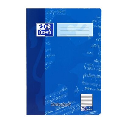 Oxford Schule Notenheft A4, 8 Blatt, Lineatur 14 (ohne Hilfslinien), Optik Paper®