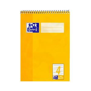 OXFORD Schule Schulblock A5, mit Kopfspirale, 40 Blatt, Lineatur 4 (liniert), Optik Paper®