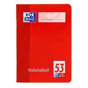OXFORD Schule Vokabelheft A6, 32 Blatt, Lineatur 53, Optik Paper®