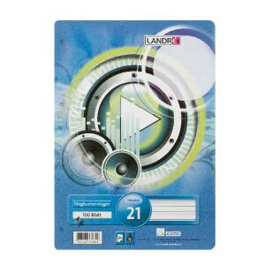 LANDRÉ Ringbucheinlagen A4, 100 Blatt, 70 g/m², 4fach gelocht, Lineatur 21 (liniert)