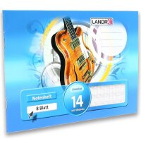 LANDRÉ Notenheft A5 quer, 8 Blatt, 80 g/m²,...