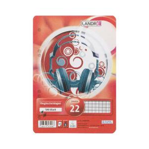 LANDRÉ Ringbucheinlagen A5 100 Blatt 70 g/m² 6fach gelocht Lineatur 22 (kariert)