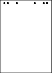 LANDRÉ  Flipchartblock "Recycling", 65x98 cm, 20 Blatt, 80 g/m², blanko, 5 Stück gerollt
