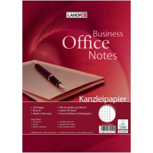 LANDRÉ Kanzleipapier "Office", A3/A4 gefalzt, 80 g/m², kariert mit Rand rechts, 250 Bogen pro Packung