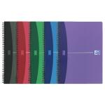 Oxford Office Spiralbuch "Urban Mix" A4, kariert 5 mm, 90 Bl 4 Farben