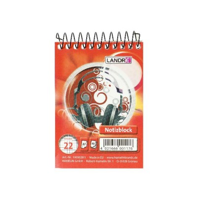 LANDRÉ Spiralblöcke A7-40 Blatt-Lineatur 22-70g/qm-neutral