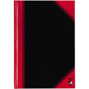 Bantex China-Kladde schwarz/rot, A5, 96 Blatt, 70 g/m², kariert