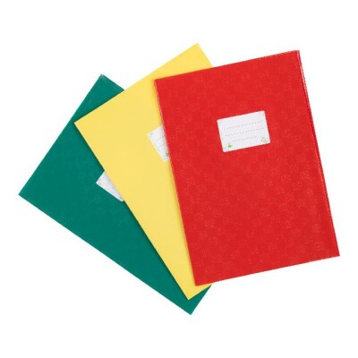 Oxford Hefthüllen für DIN A4, PP, Bast, farb.sort,  3er-Pack