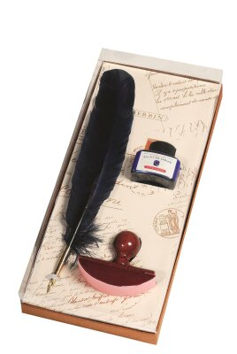 Herbin Kalligraphie-Set Saphirblau+Stempel