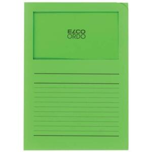 Elco Sichtmappen Ordo classico - grün, 120g, 100 Stück, Sichtfenster und Linien