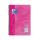 Oxford Touch Collegeblock B5 kariert rosa, 80 Blatt Optik Paper, Doppelspirale, abgerundete Ecken